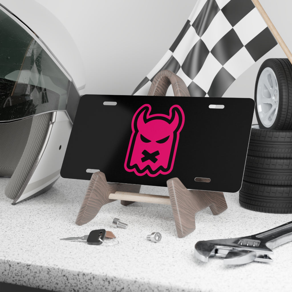 PINK GHOST CAR PLATE
