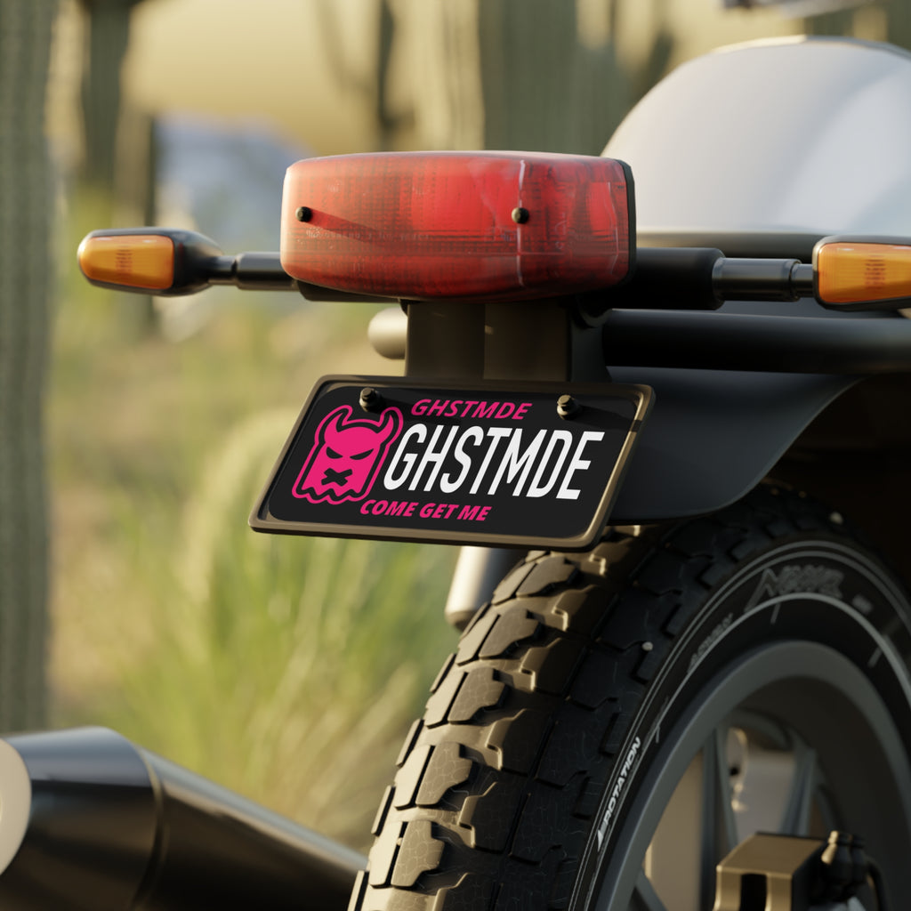 PINK GHOST BIKE PLATE