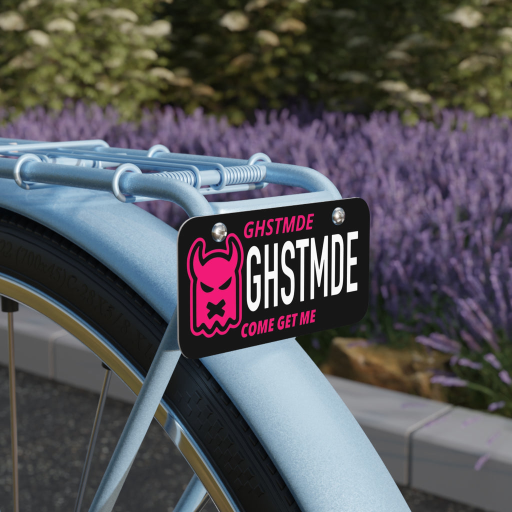 PINK GHOST BIKE PLATE