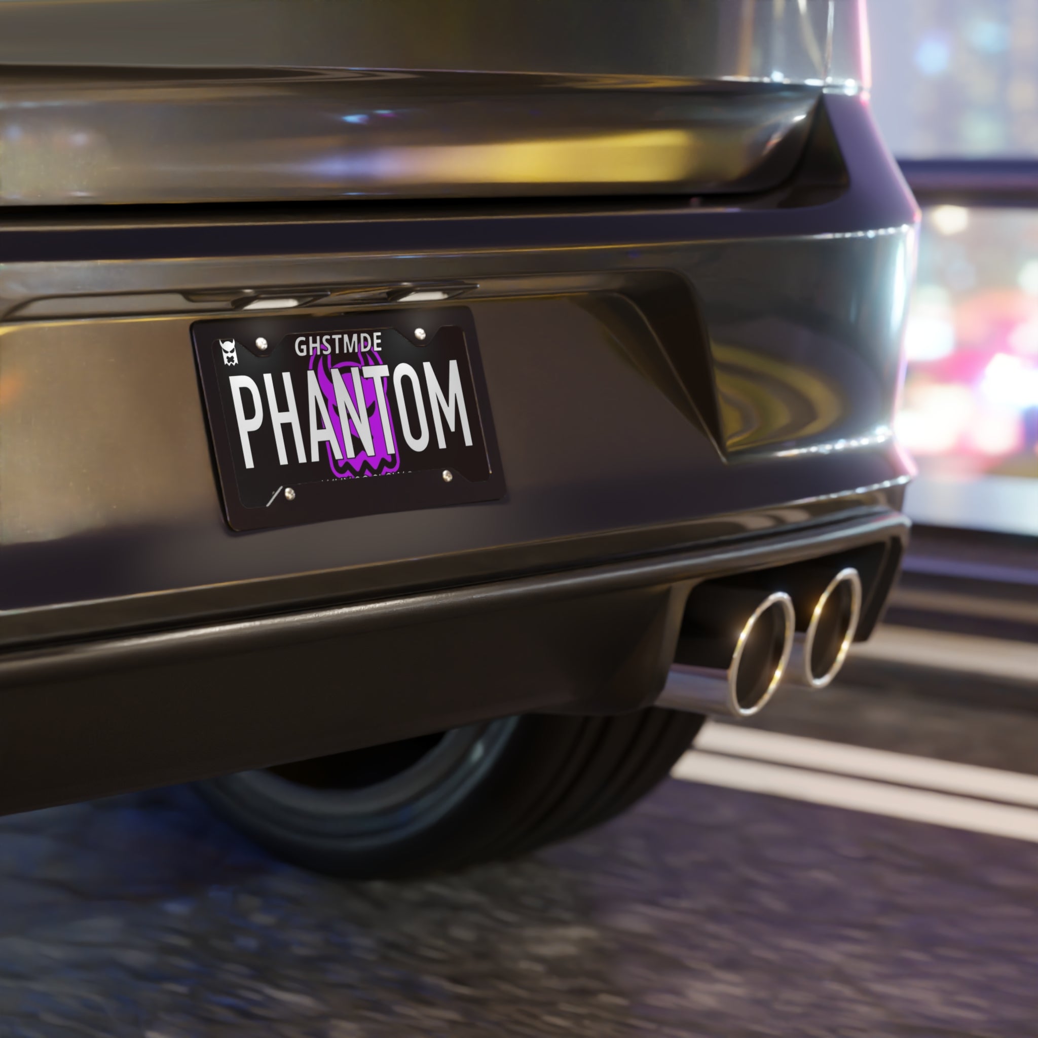 PHANTOM EDITION PURPLE CAR PLATE
