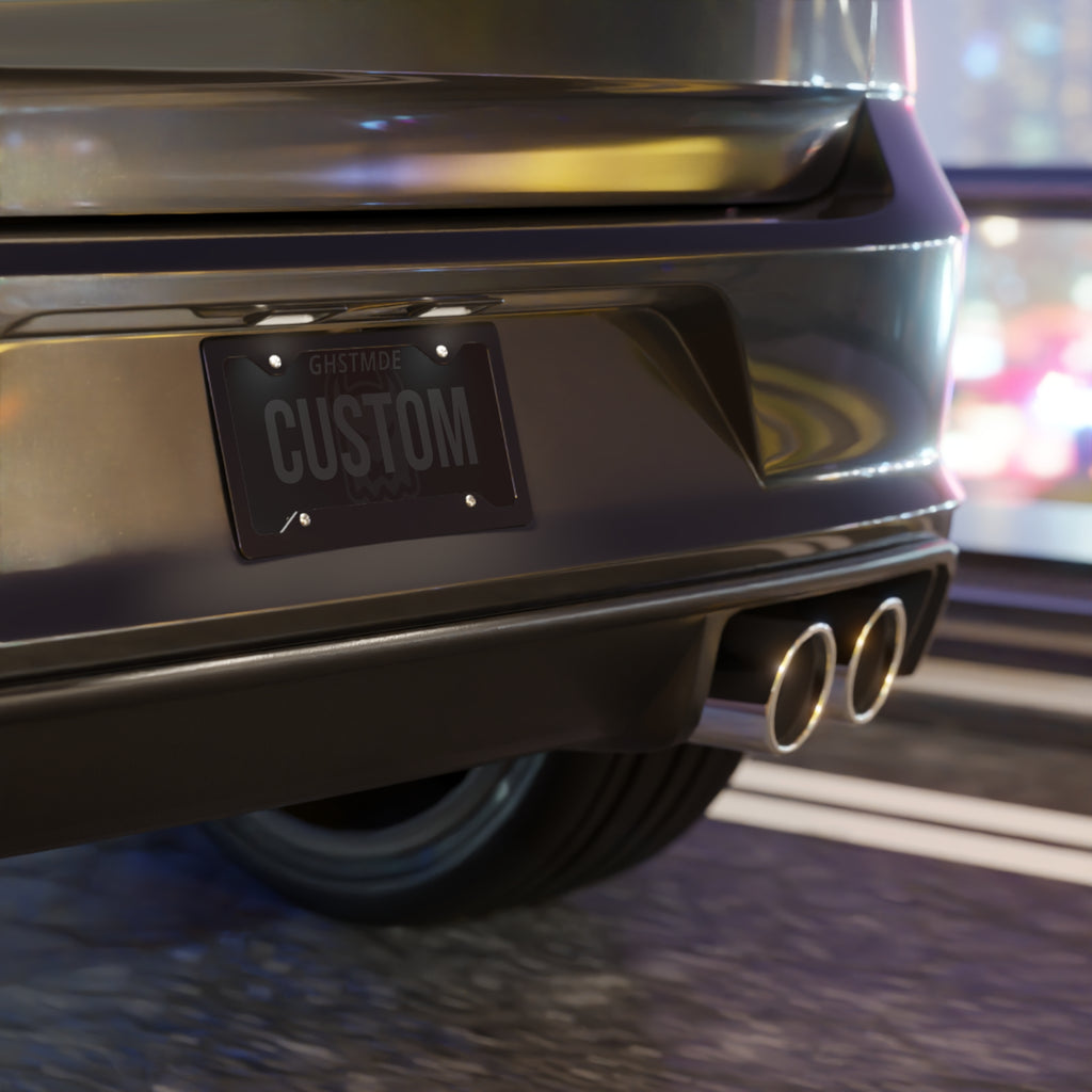 GHOST CUSTOM CAR PLATE