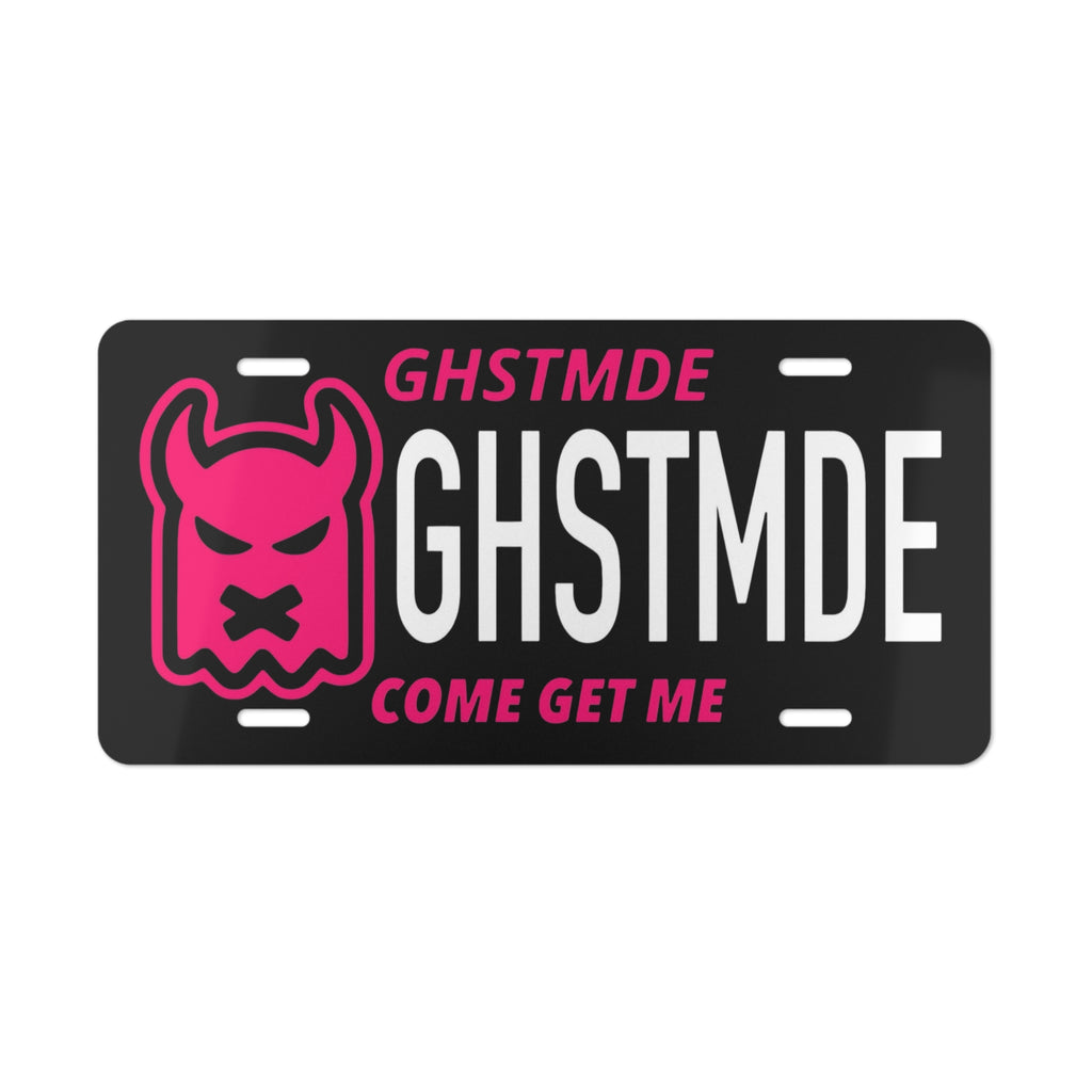 PINK GHOST CAR PLATE