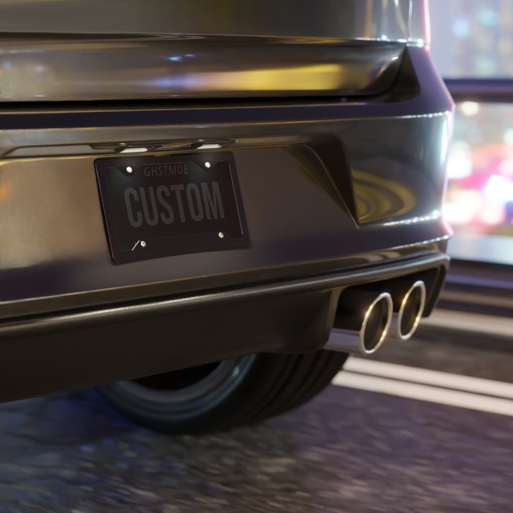 GHOST CUSTOM CAR PLATE