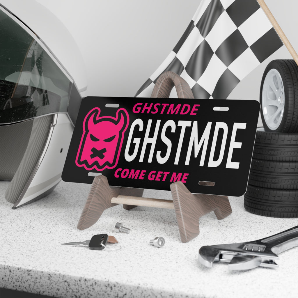 PINK GHOST CAR PLATE