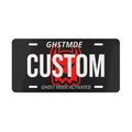 CUSTOM RED GHOST CAR PLATE