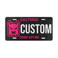 PINK GHOST CUSTOM CAR PLATE