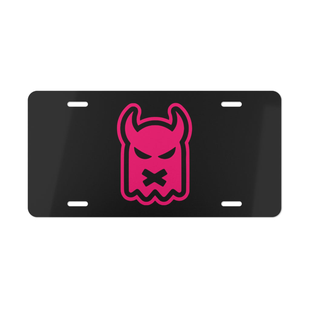 PINK GHOST CAR PLATE