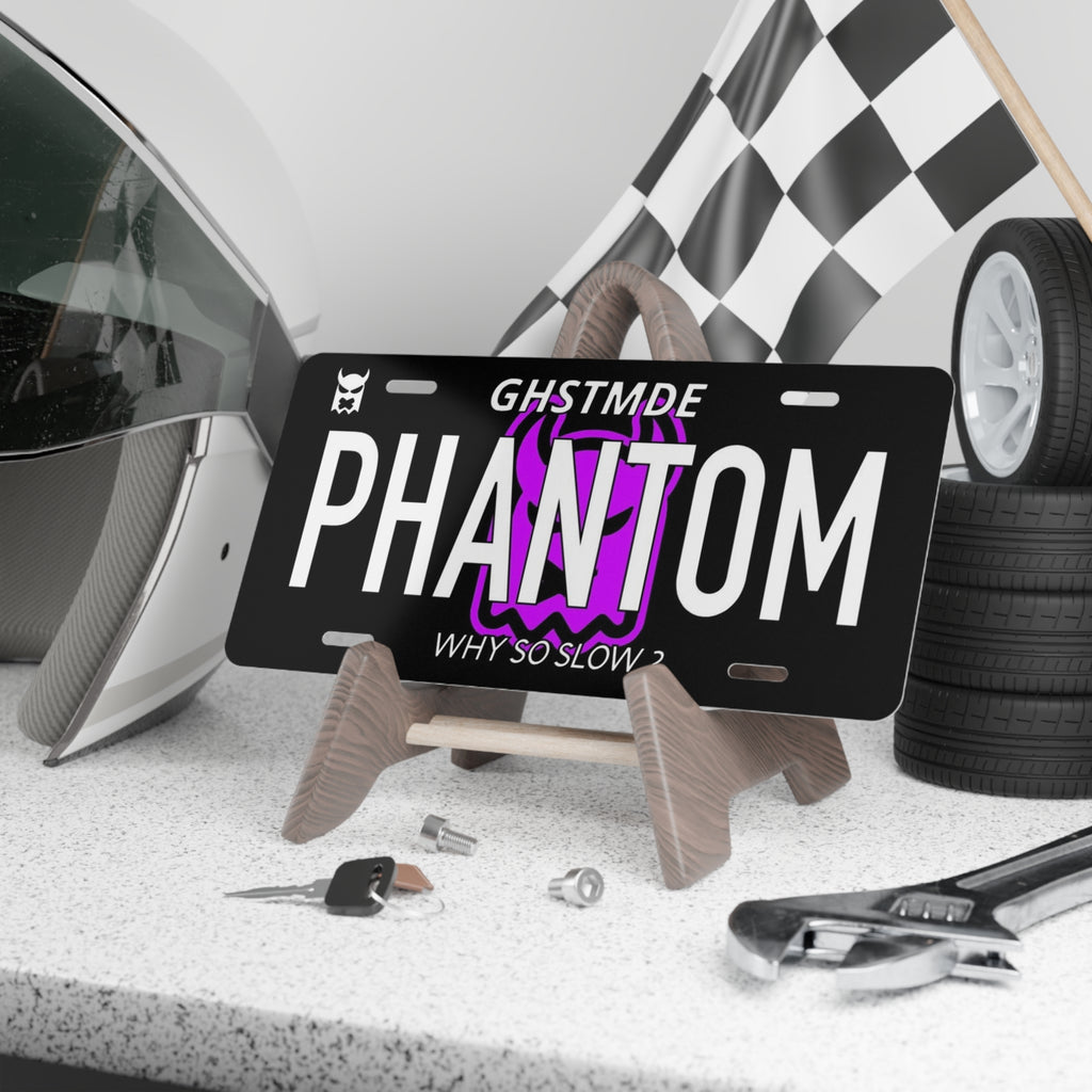 PHANTOM EDITION PURPLE CAR PLATE
