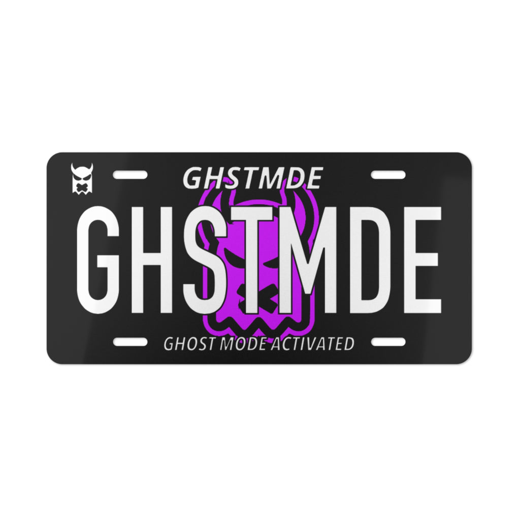 Ghstmode Vanity Plate — "GHOSTMODE ACTIVATED" Purple Skull License Plate